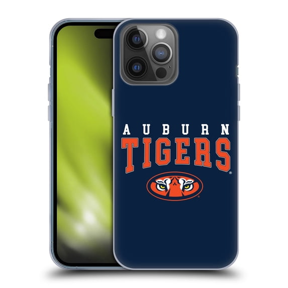 Head Case Designs Officially Licensed Auburn University AU Auburn University Auburn Tigers Soft Gel Case Compatible with Apple iPhone 14 Pro Max