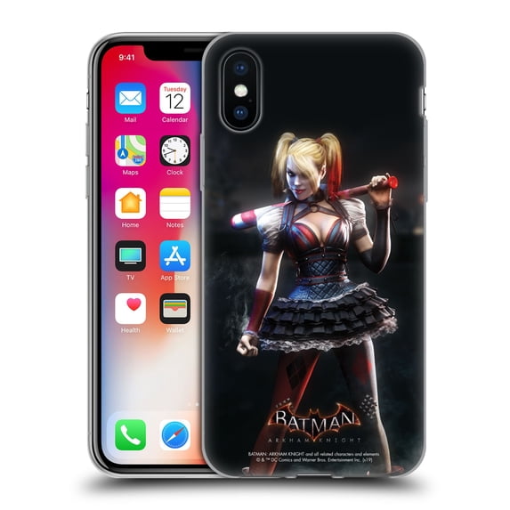 Head Case Designs Officially Licensed Batman Arkham Knight Characters Harley Quinn Soft Gel Case Compatible with Apple iPhone X / iPhone XS