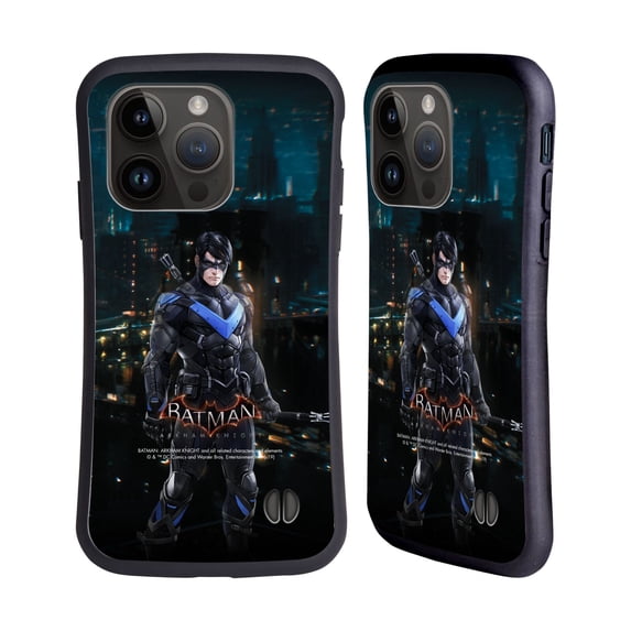 Head Case Designs Officially Licensed Batman Arkham Knight Characters Nightwing Hybrid Case Compatible with Apple iPhone 15 Pro
