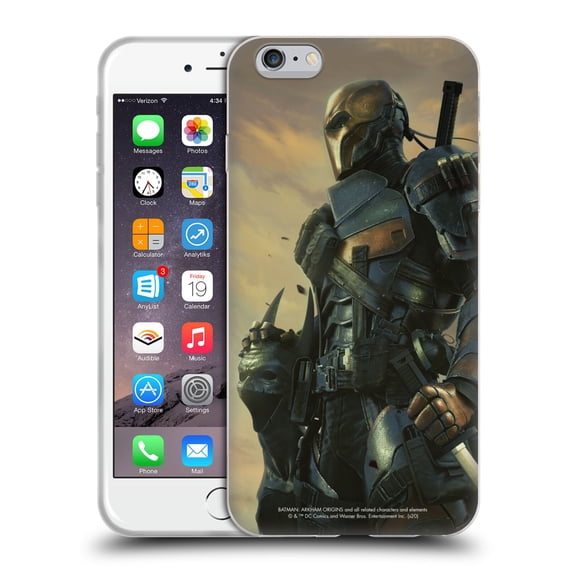 Head Case Designs Officially Licensed Batman Arkham Origins Key Art Deathstroke 2 Soft Gel Case Compatible with Apple iPhone 6 Plus / iPhone 6s Plus