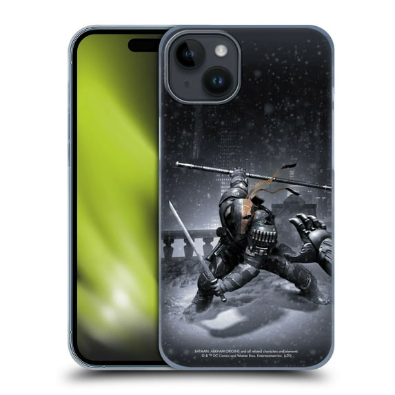 Head Case Designs Officially Licensed Batman Arkham Origins Key Art Deathstroke Hard Back Case Compatible with Apple iPhone 15 Plus
