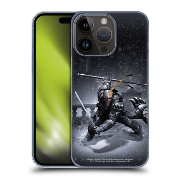 Head Case Designs Officially Licensed Batman Arkham Origins Key Art Deathstroke Hard Back Case Compatible with Apple iPhone 15 Pro