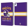 thumbnail image 1 of Head Case Designs NFL Minnesota Vikings Graphics Helmet Typography Leather Book Wallet Case Cover For Apple iPad Air 11 2020/2022/2024/2025, 1 of 6