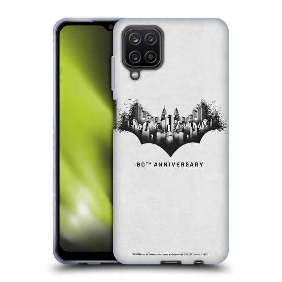Head Case Designs Officially Licensed Batman DC Comics 80th Anniversary Logo Gotham Soft Gel Case Compatible with Samsung Galaxy A12 (2020)