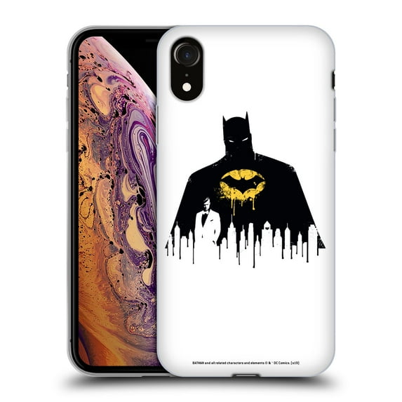 Head Case Designs Officially Licensed Batman DC Comics Duality Alter Ego Cityscape 2 Soft Gel Case Compatible with Apple iPhone XR