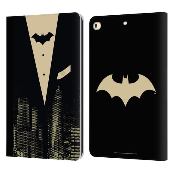 Head Case Designs Officially Licensed Batman DC Comics Duality Suit Leather Book Wallet Case Cover Compatible with Apple iPad 9.7 2017 / iPad 9.7 2018