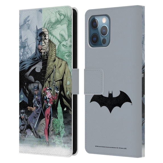 Head Case Designs Officially Licensed Batman DC Comics Famous Comic Book Covers Hush Leather Book Wallet Case Cover Compatible with Apple iPhone 12 Pro Max
