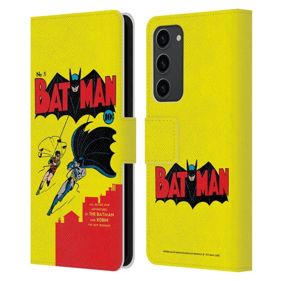 Head Case Designs Officially Licensed Batman DC Comics Famous Comic Book Covers Number 1 Leather Book Wallet Case Cover Compatible with Samsung Galaxy S23+ 5G