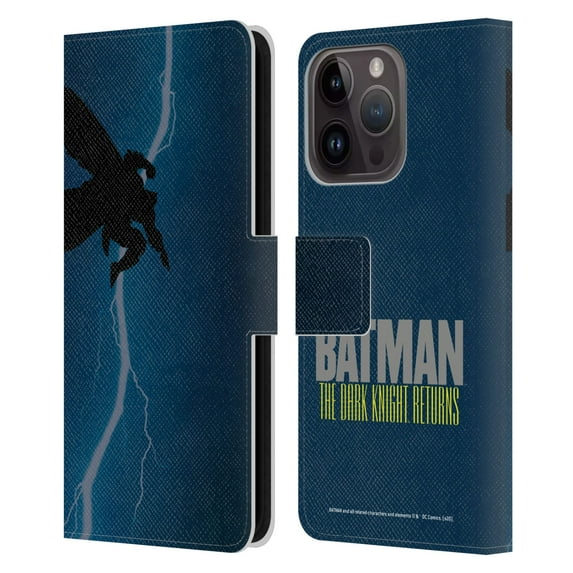 Head Case Designs Officially Licensed Batman DC Comics Famous Comic Book Covers The Dark Knight Returns Leather Book Wallet Case Compatible with Apple iPhone 15 Pro