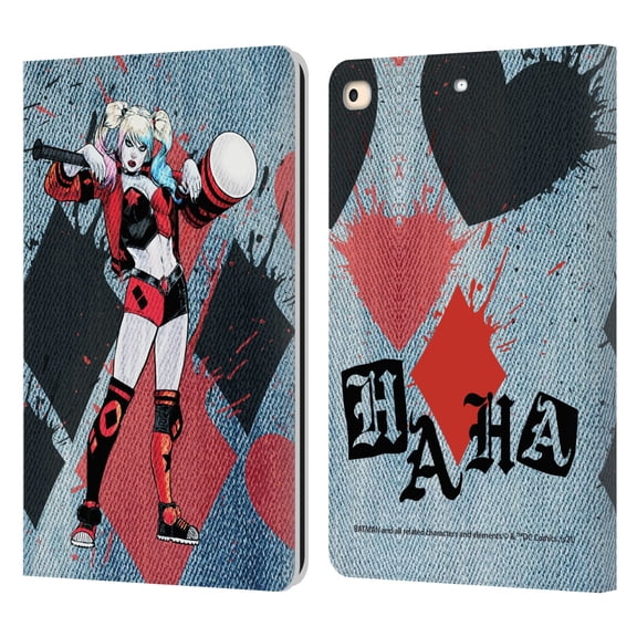 Head Case Designs Officially Licensed Batman DC Comics Harley Quinn Graphics Mallet Leather Book Wallet Case Cover Compatible with Apple iPad 9.7 2017 / iPad 9.7 2018