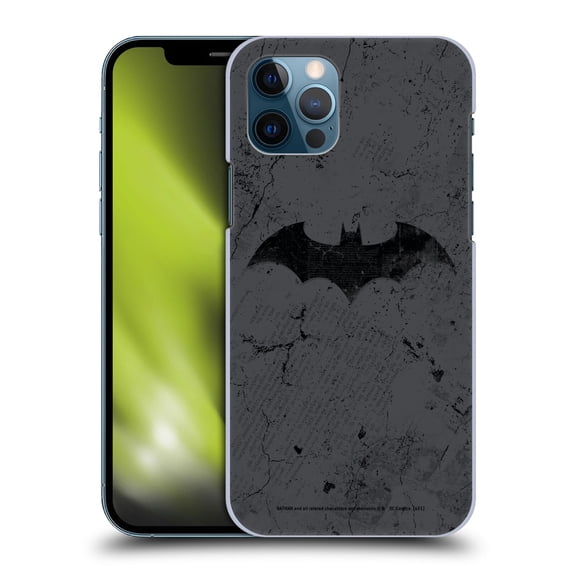 Head Case Designs Officially Licensed Batman DC Comics Hush Logo Distressed Hard Back Case Compatible with Apple iPhone 12 / iPhone 12 Pro