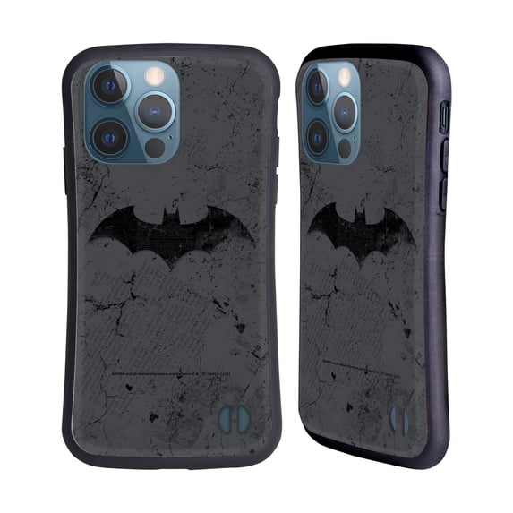 Head Case Designs Officially Licensed Batman DC Comics Hush Logo Distressed Hybrid Case Compatible with Apple iPhone 13 Pro