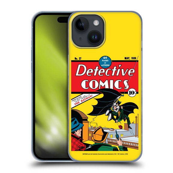Head Case Designs Officially Licensed Batman DC Comics Iconic Comic Book Costumes First Appearance Detective Hard Back Case Compatible with Apple iPhone 15