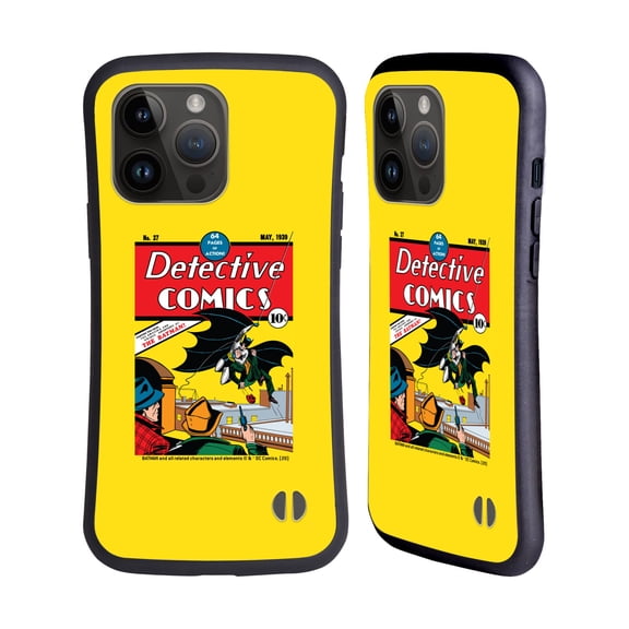 Head Case Designs Officially Licensed Batman DC Comics Iconic Comic Book Costumes First Appearance Detective Hybrid Case Compatible with Apple iPhone 15 Pro Max
