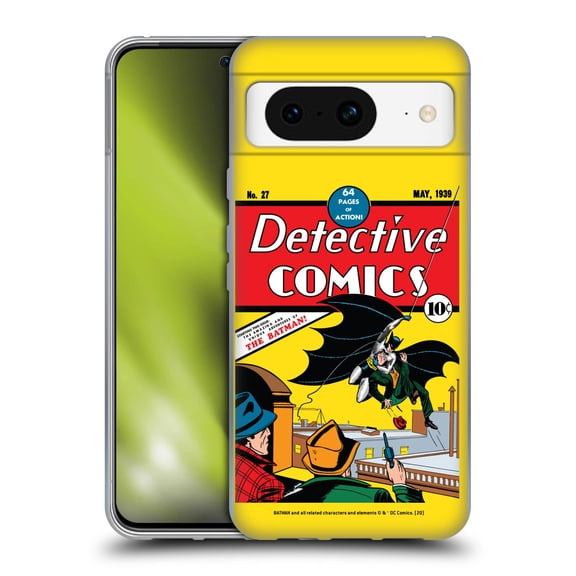 Head Case Designs Officially Licensed Batman DC Comics Iconic Comic Book Costumes First Appearance Detective Soft Gel Case Compatible with Google Pixel 8