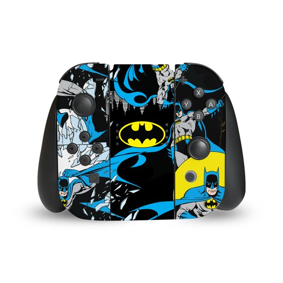 Head Case Designs Officially Licensed Batman DC Comics Logos And Comic Book Classic Vinyl Sticker Skin Decal Cover Compatible with Nintendo Switch Joy Controller