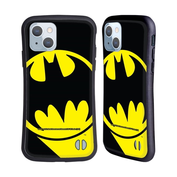 Head Case Designs Officially Licensed Batman DC Comics Logos Bat Signal Hybrid Case Compatible with Apple iPhone 14