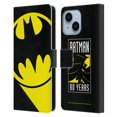 thumbnail image 1 of Head Case Designs Officially Licensed Batman DC Comics Logos Bat Signal Leather Book Wallet Case Cover Compatible with Apple iPhone 14 Plus, 1 of 6