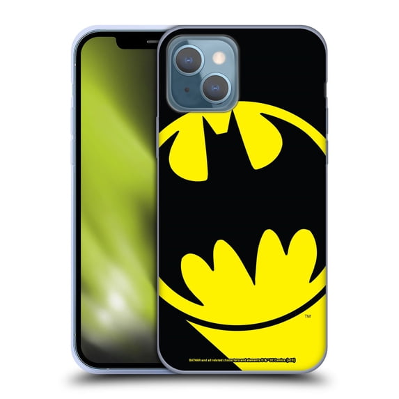 Head Case Designs Officially Licensed Batman DC Comics Logos Bat Signal Soft Gel Case Compatible with Apple iPhone 13