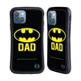 thumbnail image 1 of Head Case Designs Officially Licensed Batman DC Comics Logos Batdad Hybrid Case Compatible with Apple iPhone 13, 1 of 7