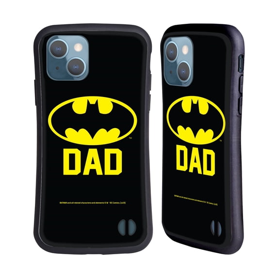 Head Case Designs Officially Licensed Batman DC Comics Logos Batdad Hybrid Case Compatible with Apple iPhone 13