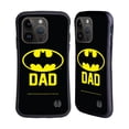 thumbnail image 1 of Head Case Designs Officially Licensed Batman DC Comics Logos Batdad Hybrid Case Compatible with Apple iPhone 15 Pro, 1 of 7