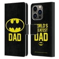 thumbnail image 1 of Head Case Designs Officially Licensed Batman DC Comics Logos Batdad Leather Book Wallet Case Cover Compatible with Apple iPhone 14 Pro, 1 of 6