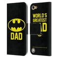 thumbnail image 1 of Head Case Designs Officially Licensed Batman DC Comics Logos Batdad Leather Book Wallet Case Cover Compatible with Apple iPod Touch 5G 5th Gen, 1 of 6