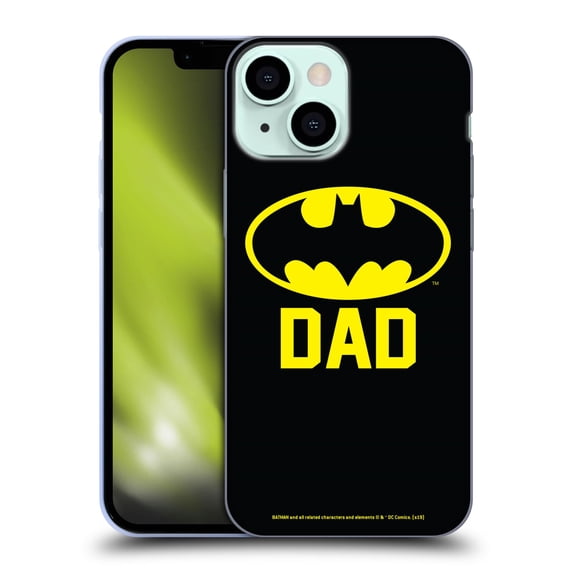 Head Case Designs Officially Licensed Batman DC Comics Logos Batdad Soft Gel Case Compatible with Apple iPhone 13 Mini