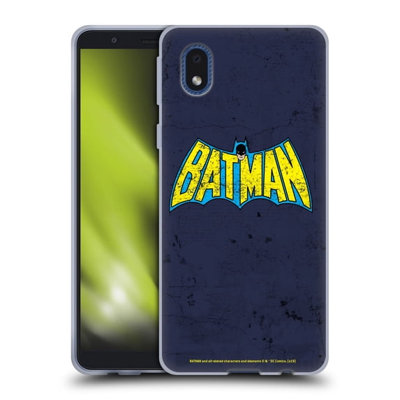 Head Case Designs Officially Licensed Batman DC Comics Logos Classic Distressed Look Soft Gel Case Compatible with Samsung Galaxy A01 Core (2020)