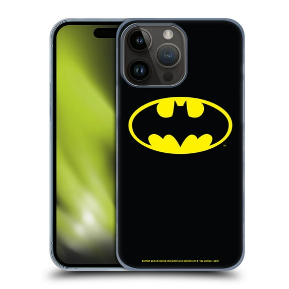 Head Case Designs Officially Licensed Batman DC Comics Logos Classic Hard Back Case Compatible with Apple iPhone 15 Pro Max