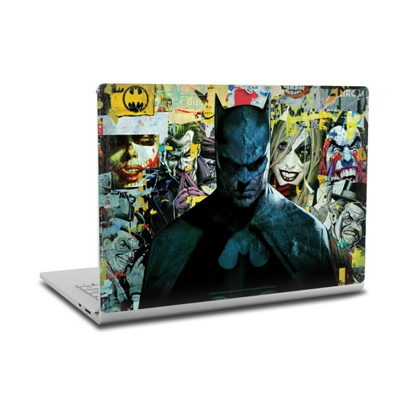 Head Case Designs Officially Licensed Batman DC Comics Logos And Comic Book Torn Collage Vinyl Sticker Skin Decal Cover Compatible with Microsoft Surface Book 2