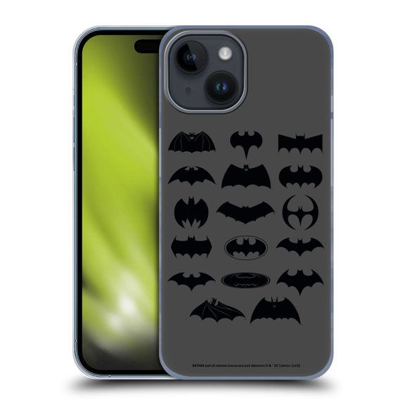 Head Case Designs Officially Licensed Batman DC Comics Logos Comic Hard Back Case Compatible with Apple iPhone 15