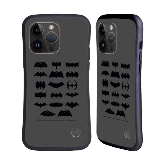 Head Case Designs Officially Licensed Batman DC Comics Logos Comic Hybrid Case Compatible with Apple iPhone 15 Pro Max
