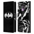 thumbnail image 1 of Head Case Designs Officially Licensed Batman DC Comics Logos Marble Leather Book Wallet Case Cover Compatible with Samsung Galaxy S9, 1 of 6