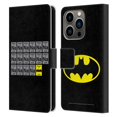 thumbnail image 1 of Head Case Designs Officially Licensed Batman DC Comics Logos Na Na Na Na Leather Book Wallet Case Cover Compatible with Apple iPhone 14 Pro, 1 of 6
