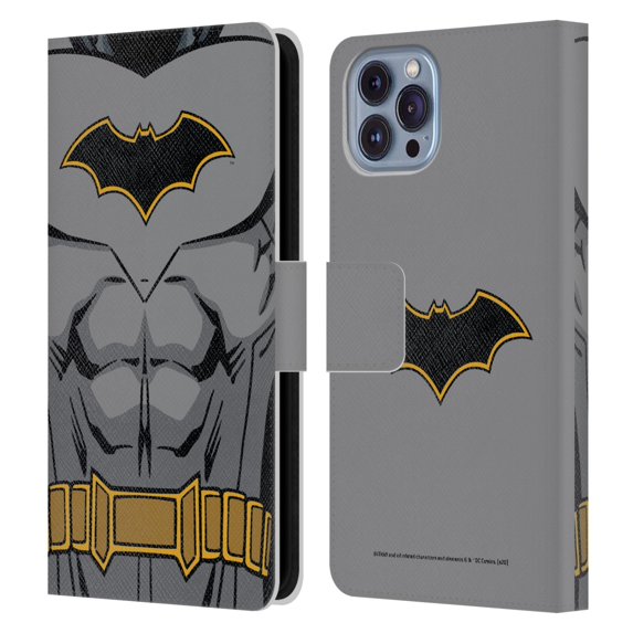 Head Case Designs Officially Licensed Batman DC Comics Logos Rebirth Costume Leather Book Wallet Case Cover Compatible with Apple iPhone 14