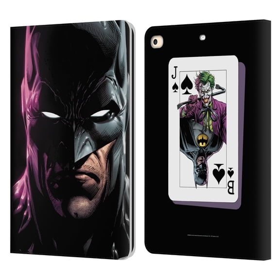 Head Case Designs Officially Licensed Batman DC Comics Three Jokers Batman Leather Book Wallet Case Cover Compatible with Apple iPad 9.7 2017 / iPad 9.7 2018