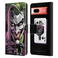 thumbnail image 1 of Head Case Designs Officially Licensed Batman DC Comics Three Jokers The Clown Leather Book Wallet Case Cover Compatible with Google Pixel 7a, 1 of 6