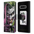 thumbnail image 1 of Head Case Designs Officially Licensed Batman DC Comics Three Jokers The Clown Leather Book Wallet Case Cover Compatible with Samsung Galaxy S10+ / S10 Plus, 1 of 6