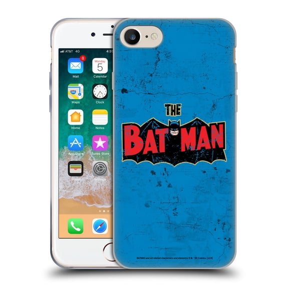 Head Case Designs Officially Licensed Batman DC Comics Vintage Fashion Distressed Look Logo Soft Gel Case Compatible with Apple iPhone 7 / 8 / SE 2020 & 2022
