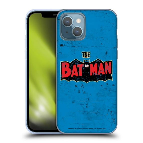 Head Case Designs Officially Licensed Batman DC Comics Vintage Fashion Distressed Look Logo Soft Gel Case Compatible with Apple iPhone 13