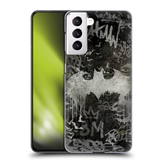 Head Case Designs Officially Licensed Batman DC Comics Vintage Fashion Graffiti Logo Hard Back Case Compatible with Samsung Galaxy S21 5G