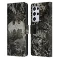thumbnail image 1 of Head Case Designs Officially Licensed Batman DC Comics Vintage Fashion Graffiti Logo Leather Book Wallet Case Cover Compatible with Samsung Galaxy S21 Ultra 5G, 1 of 6