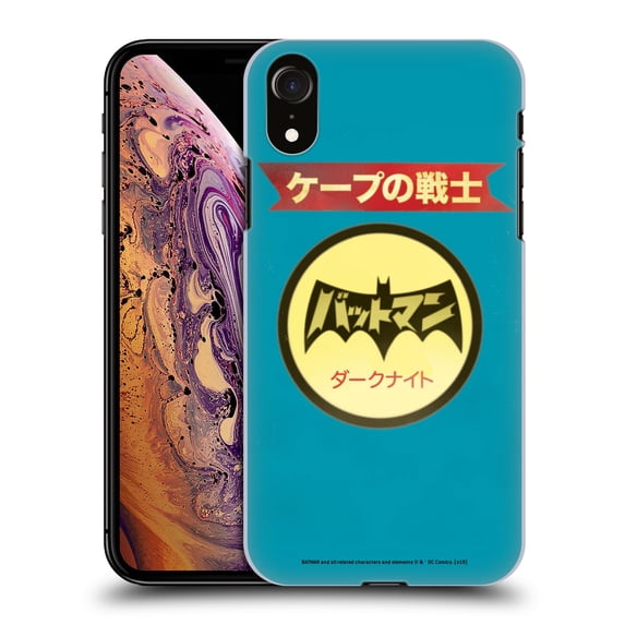 Head Case Designs Officially Licensed Batman DC Comics Vintage Fashion Japanese Logo Hard Back Case Compatible with Apple iPhone XR