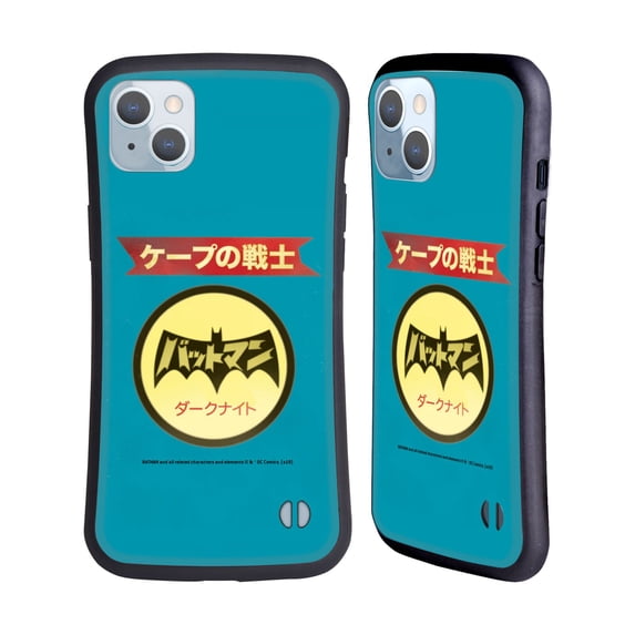 Head Case Designs Officially Licensed Batman DC Comics Vintage Fashion Japanese Logo Hybrid Case Compatible with Apple iPhone 14 Plus