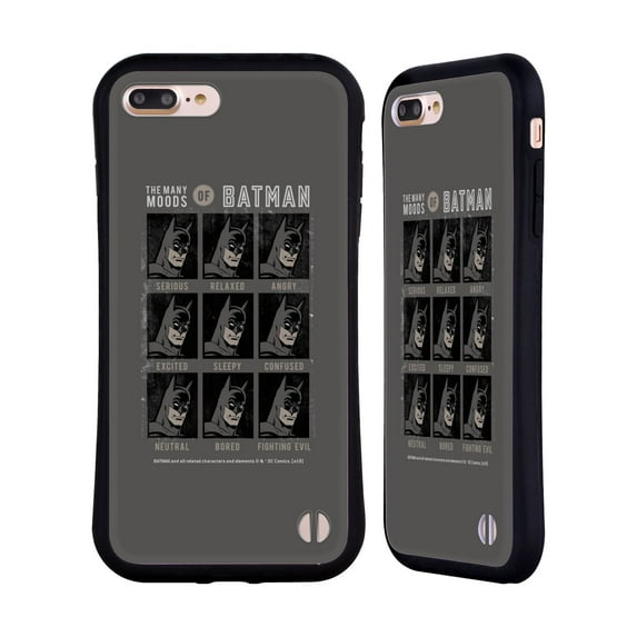 Head Case Designs Officially Licensed Batman DC Comics Vintage Fashion Many Moods Hybrid Case Compatible with Apple iPhone 7 Plus / iPhone 8 Plus