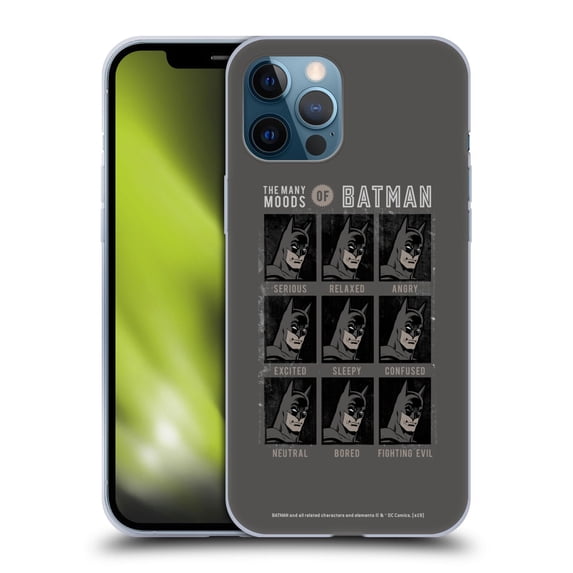 Head Case Designs Officially Licensed Batman DC Comics Vintage Fashion Many Moods Soft Gel Case Compatible with Apple iPhone 12 Pro Max