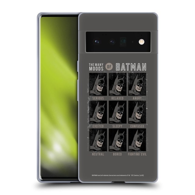 Head Case Designs Officially Licensed Batman DC Comics Vintage Fashion Many Moods Soft Gel Case Compatible with Google Pixel 6 Pro