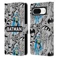thumbnail image 1 of Head Case Designs Officially Licensed Batman DC Comics Vintage Fashion Patterns Leather Book Wallet Case Cover Compatible with Google Pixel 8, 1 of 6